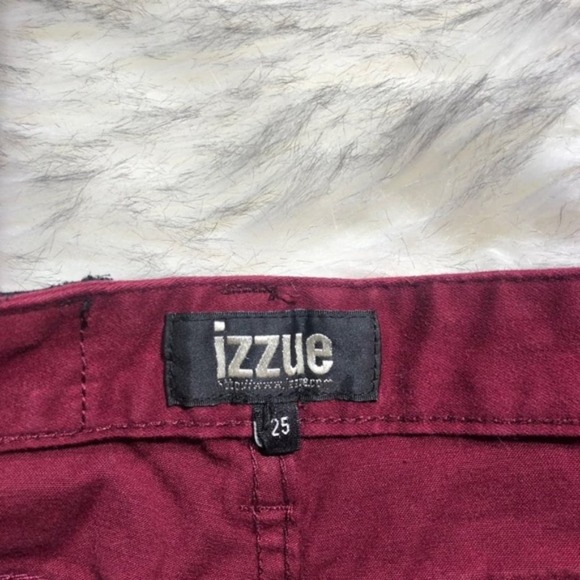 izzue midrise paneled red colored denim punk skinny jeans - Picture 5 of 8
